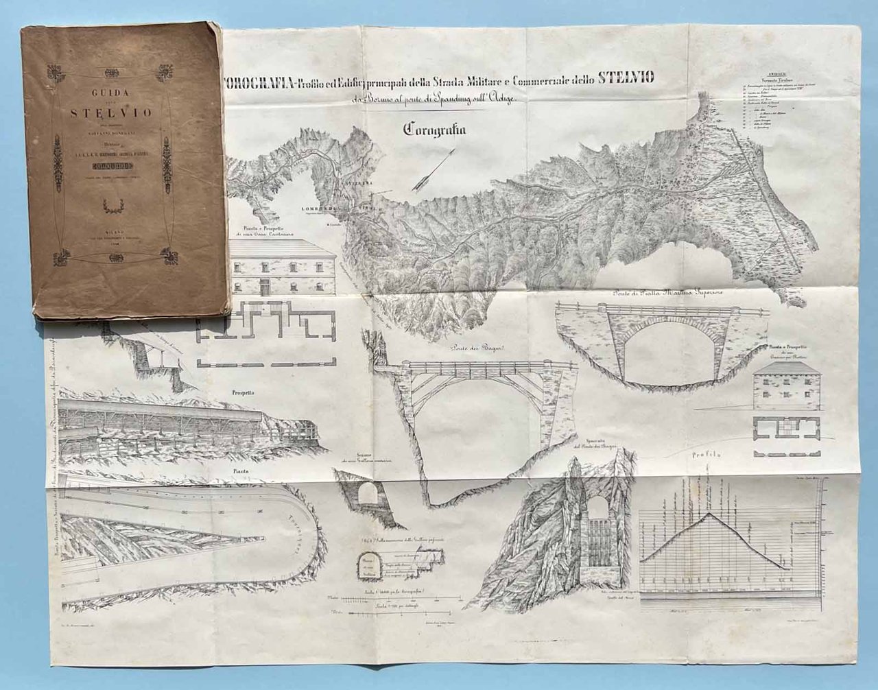 Corografia - Profilo ed Edificj principali della Strada Militare e …