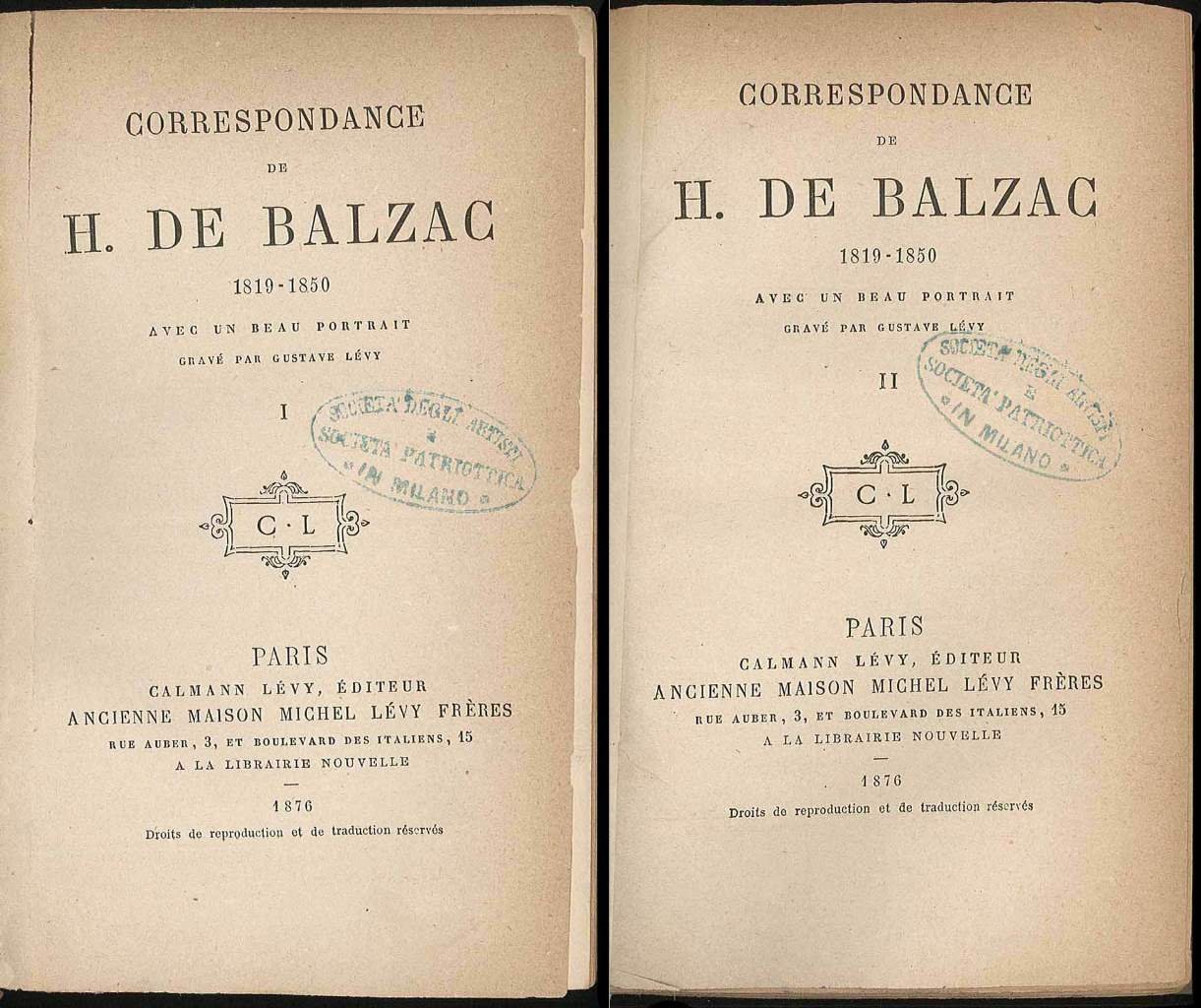 Correspondance de H. De Balzac 1819-1850 - volume I e …