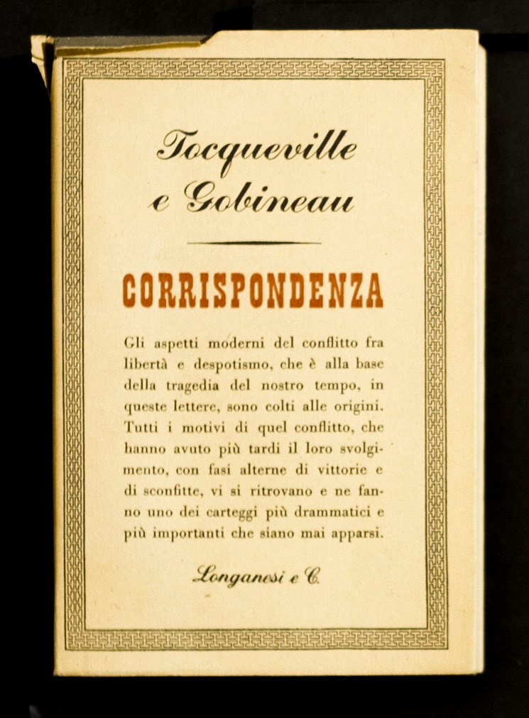 Corrispondenza tra Alexis de Tocqueville e Arthur de Gobineau (1843-1859)