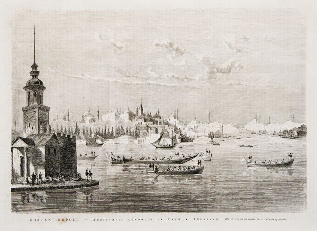 Costantinopoli-. Abdul-Aziz condotto dal Capù a Tceragan