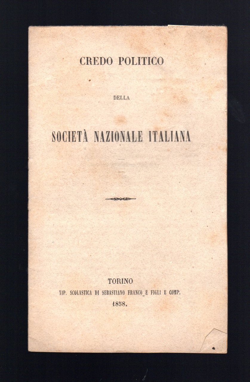Credo politica della Società Nazionale Italiana