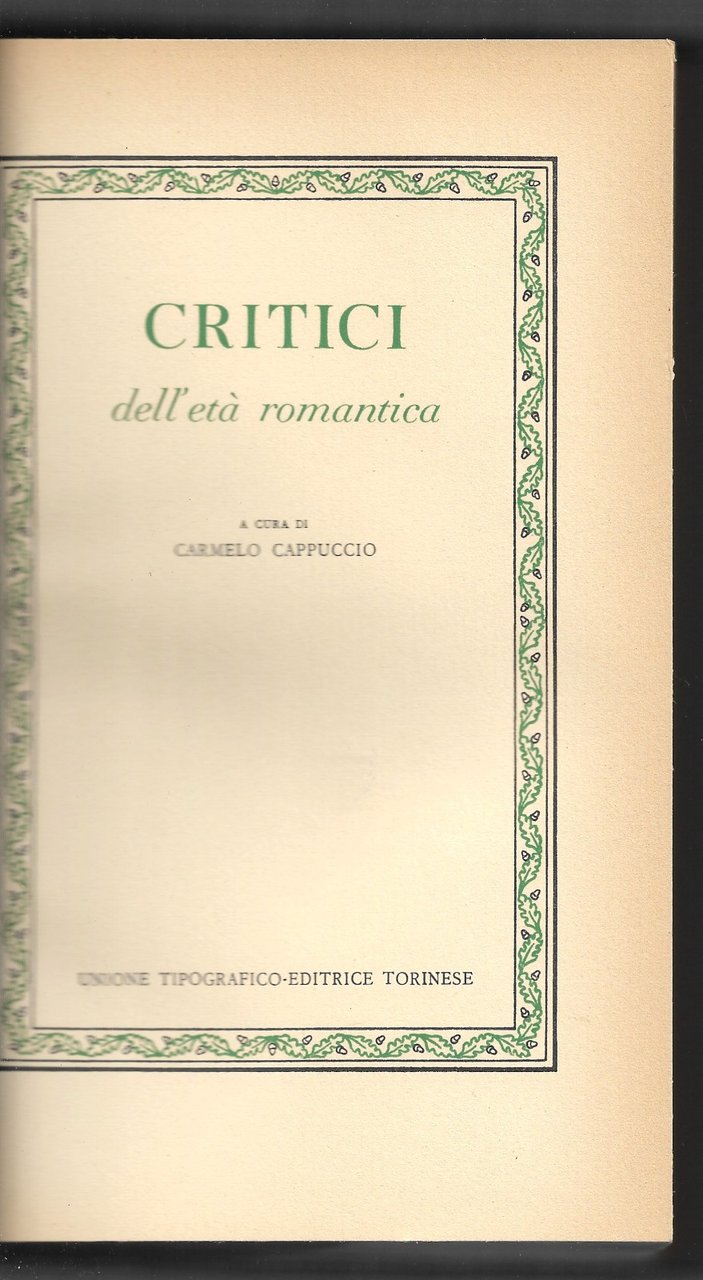 Critici dell'età romantica