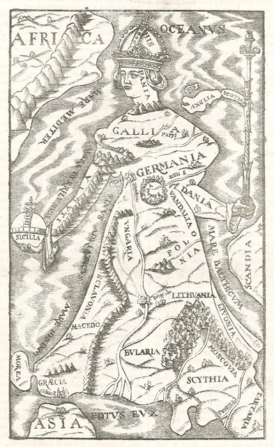 Curiosa carta geografica di Europa