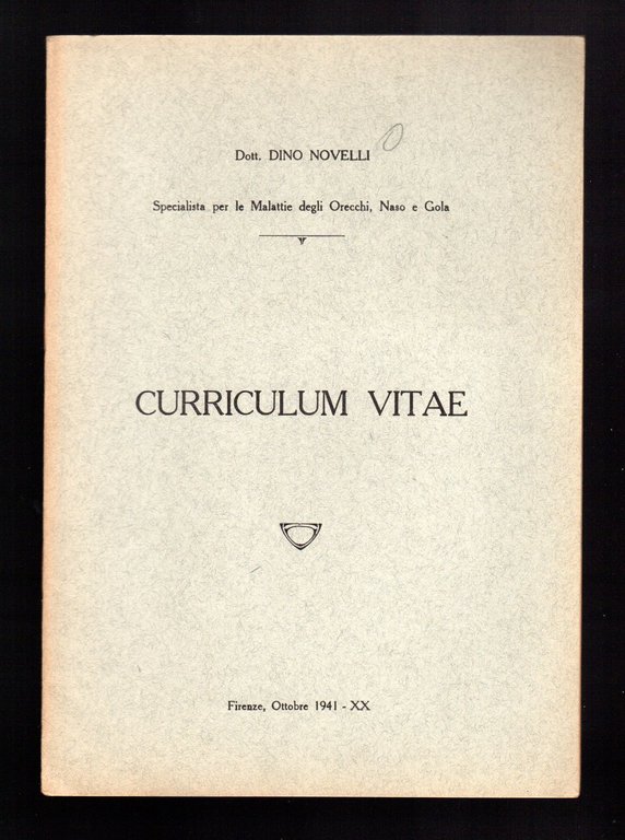 Curriculum vitae dott. Dino Novelli specialista per malattie degli orecchi, … | Immagine Gallery 1