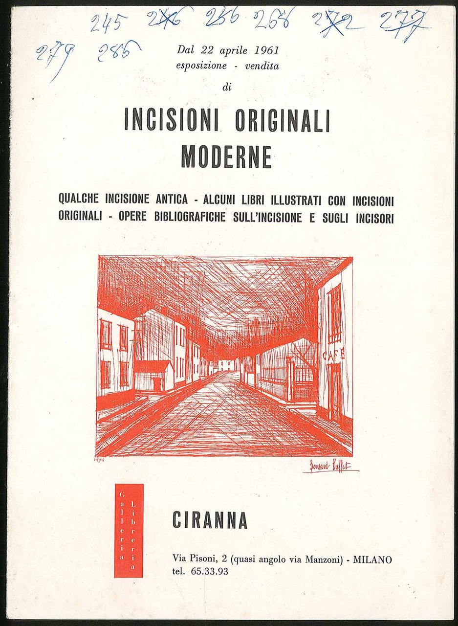 Dal 22 Aprile 1961 esposizione-vendita di incisioni originali moderne