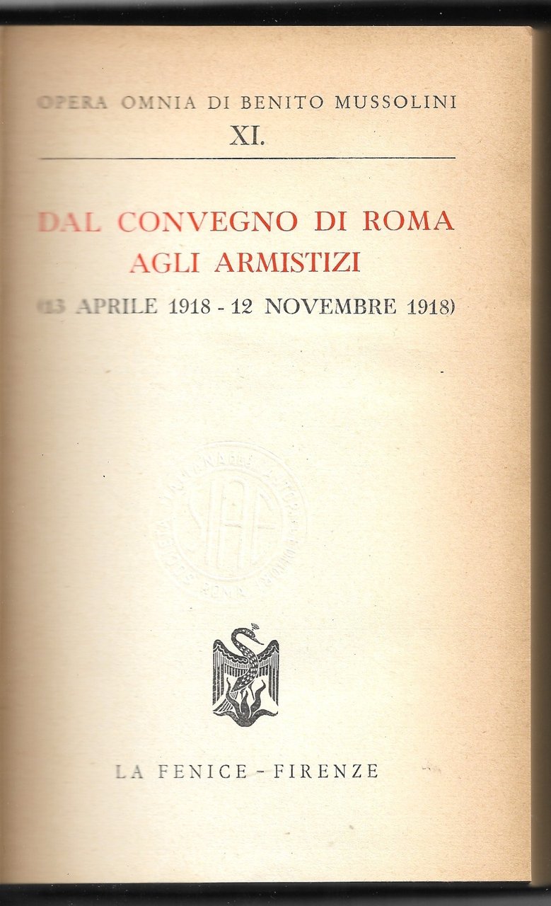 Dal convegno di Roma agli armistizi (13 Aprile 1918 - …