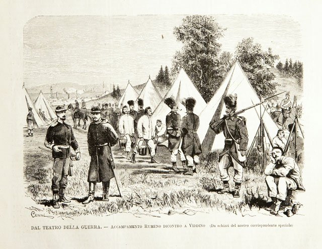 Dal teatro della guerra.- Accampamento Rumeno dicontro a Viddino