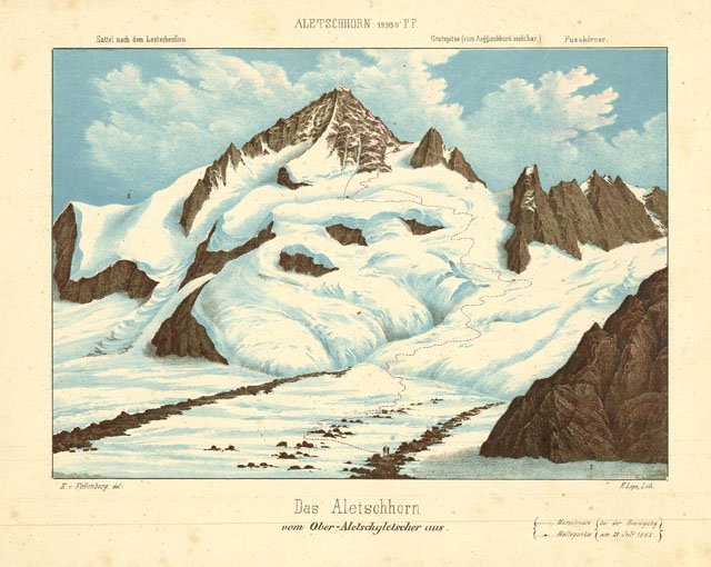 Das Aletschhorn vom Ober-Aletschgletscher aus