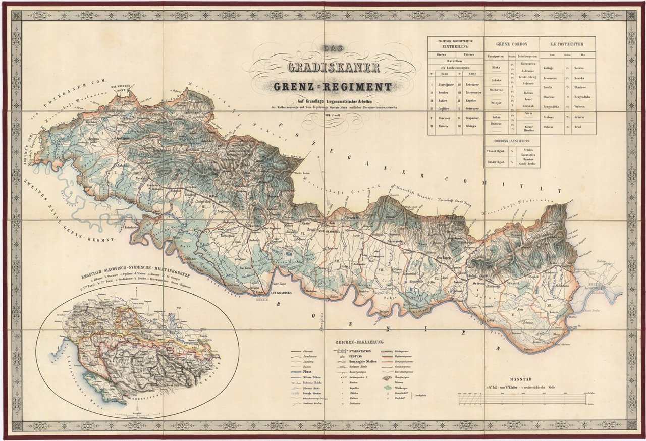 Das Gradiskaner Grenz-Regiment auf Grundlage trigonometrischen Arbeiten der Waldvermessungs und …