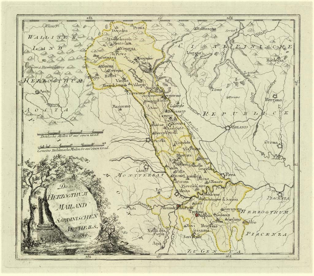 DAS HERZOGTHUM MAILAND SARDINISCHEN ANTHEILS N.RO 46.