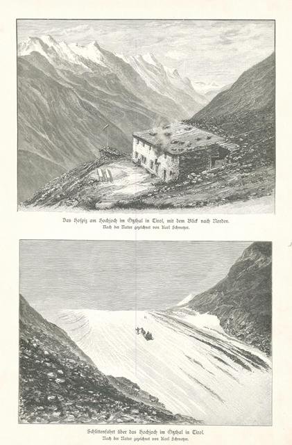 Das Hospiz am Hochjoch im Otzthal in Tirol, mit dem …