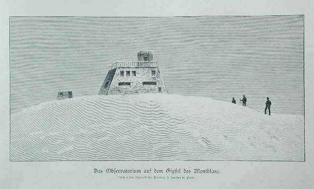 Das Observatorium auf dem Gipfel des Montblanc