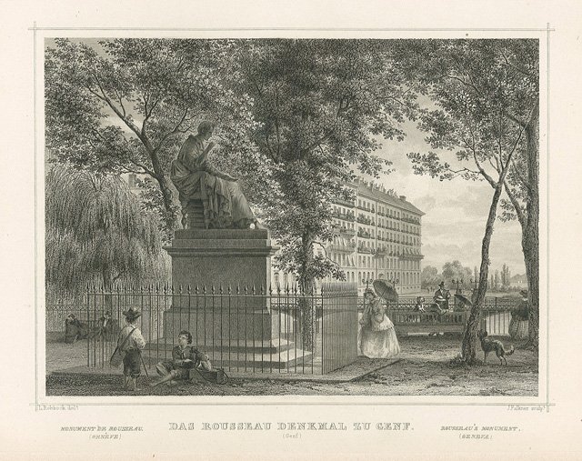 Das Rousseau Denkmal zu Genf (Genf)