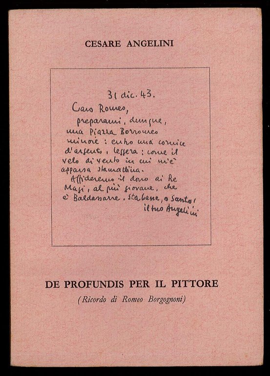 De profundis per il pittore (ricordo di Romeo Borgognoni) | Immagine Gallery 1