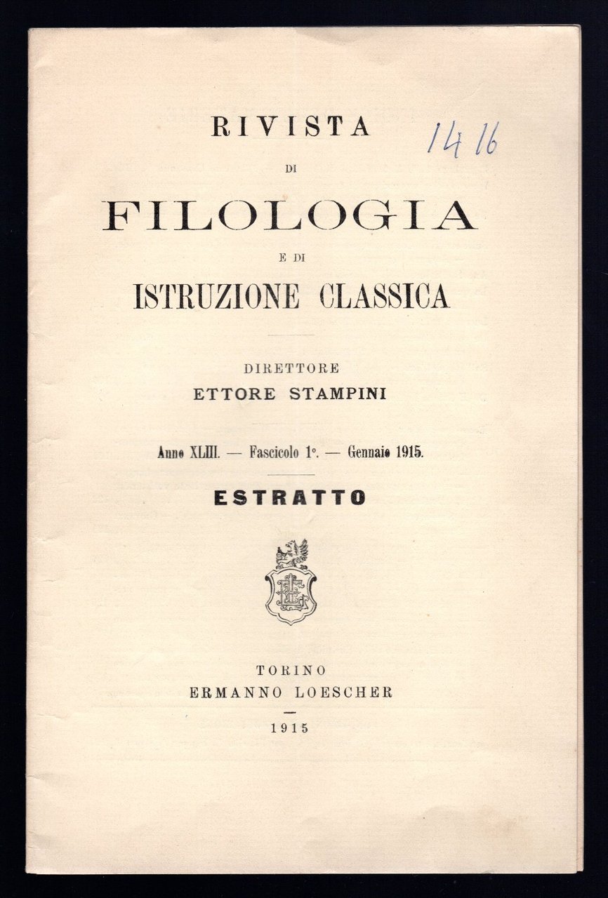 De similitudinibus homericis capita selecta | Immagine principale