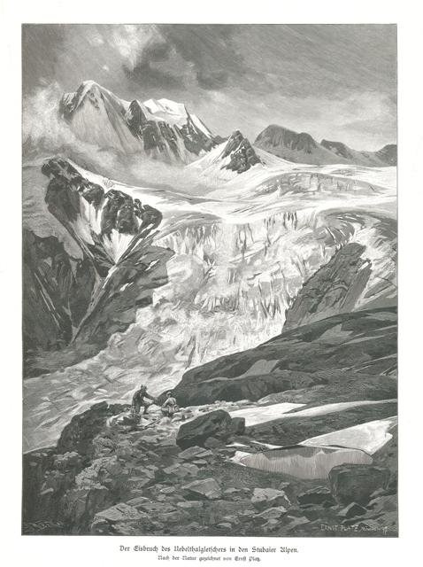 Der Eisbruch des Uebelthalgletschers in der tubaier Alpen
