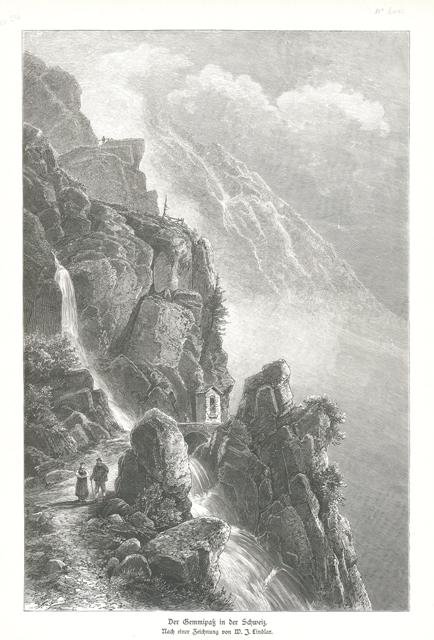 Der Gemmipass in der Schweiz.