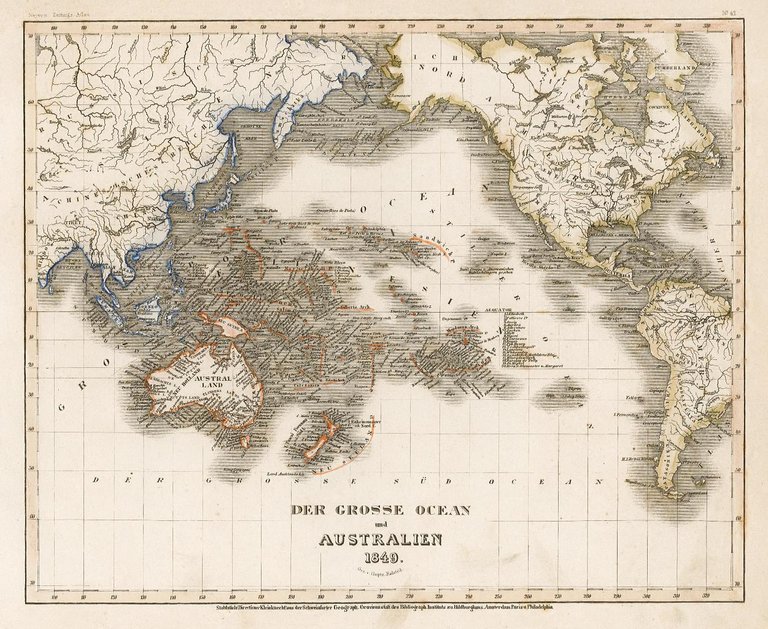 Der Grosse Ocean und Australien 1849