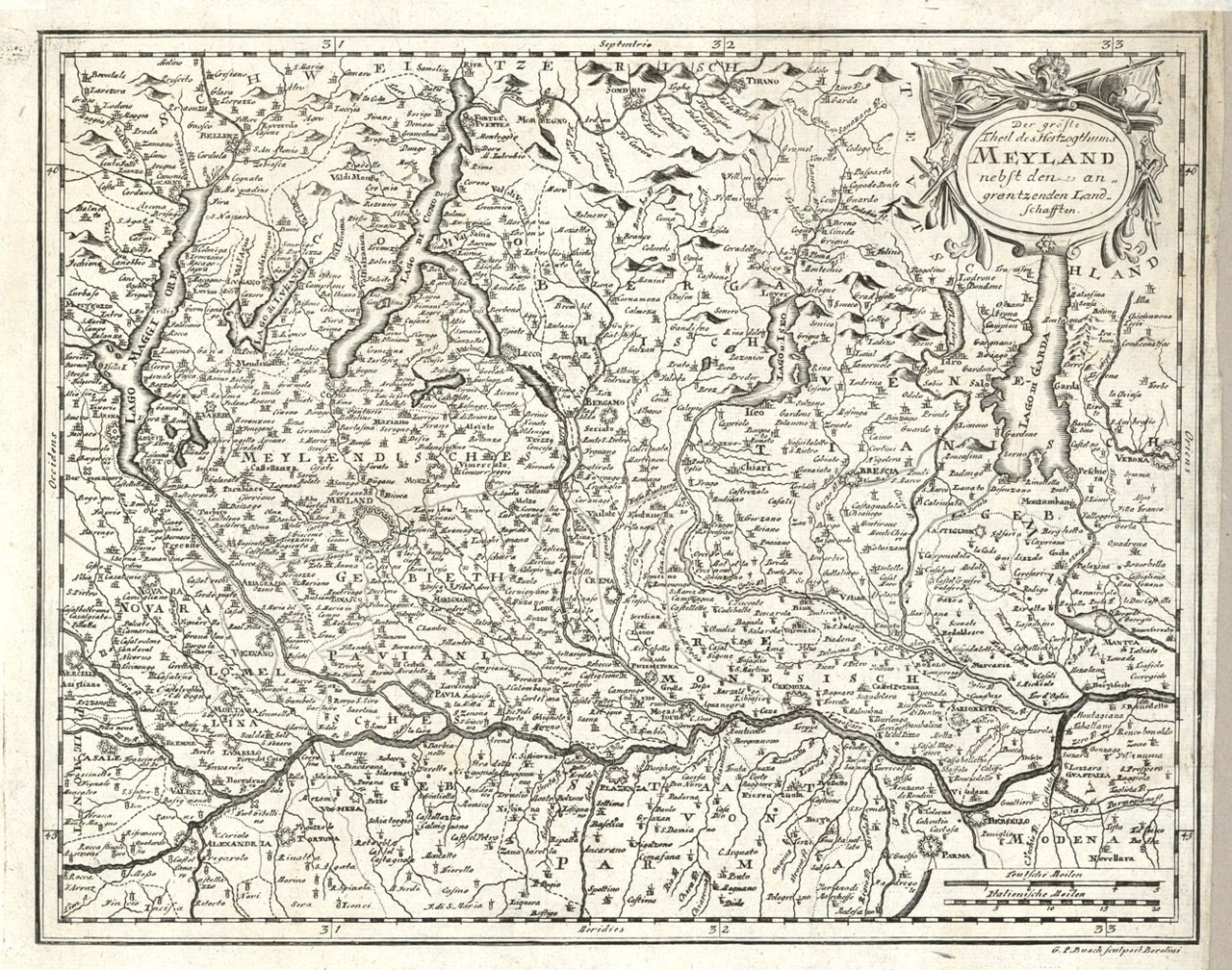 Der grosse Theil des hertzogthums Meyland nebst den an grentzenden …