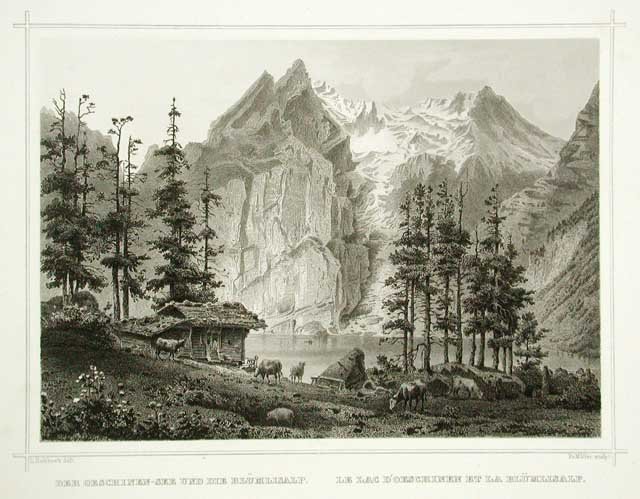 Der Oeschinen-see und die Blumlisalp