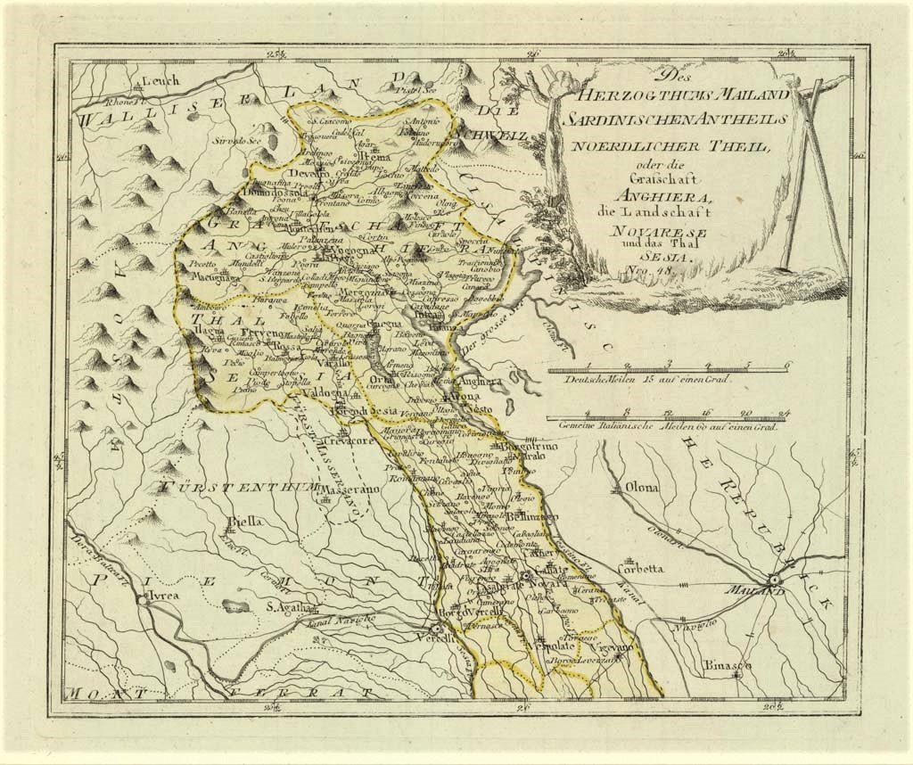 DES HERZOGTHUMS MAILAND SARDINISCHEN ANTHEILS NOERDLICHER THEILV ODER DIE GRAFSCHAT …