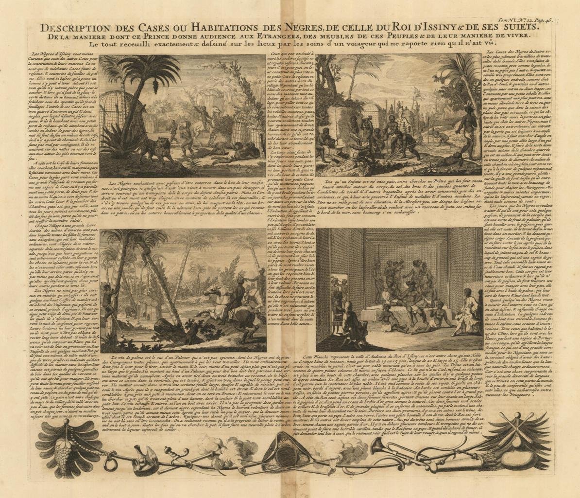 Description des cases ou habitations des negres, de celle du …