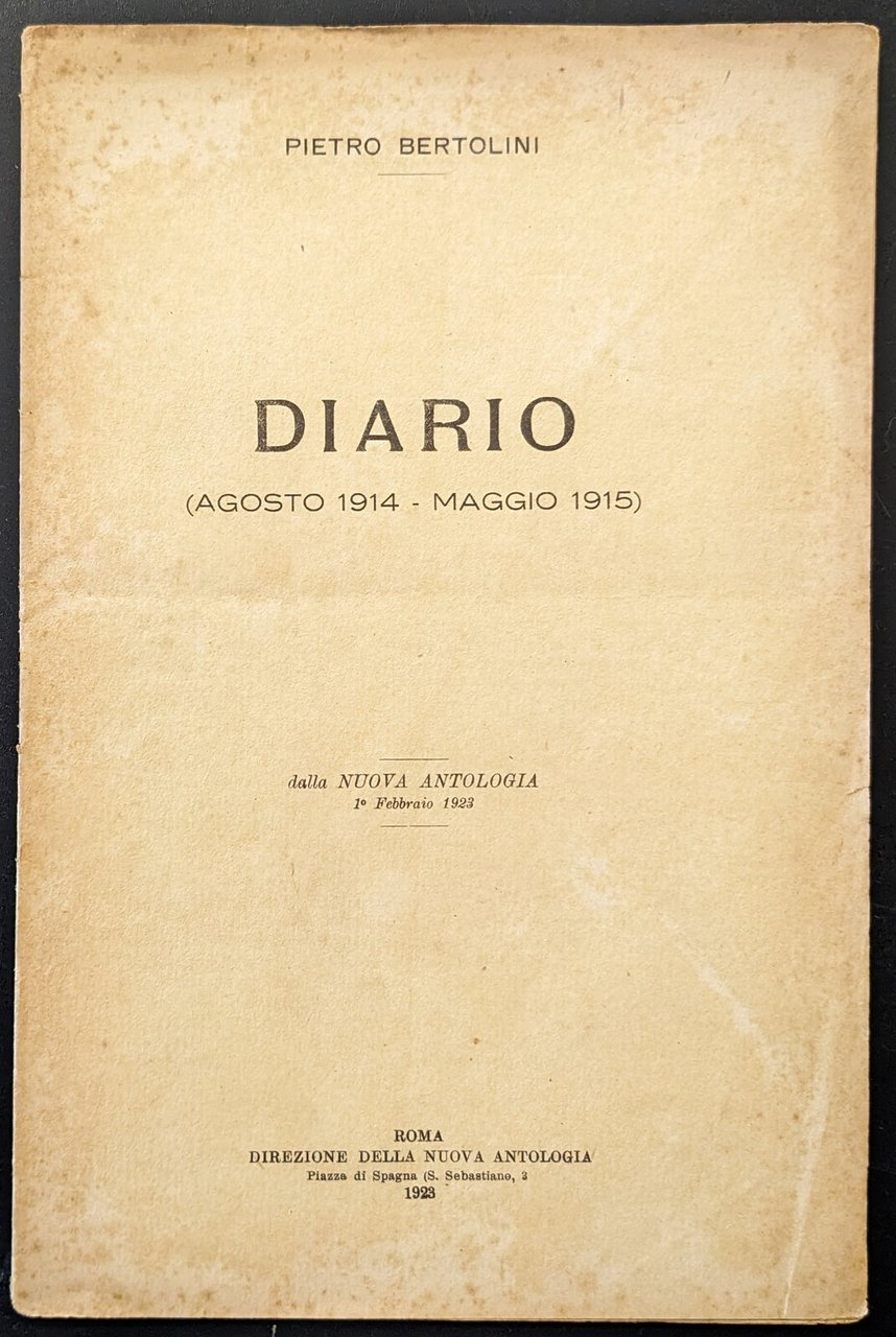 Diario (agosto 1914 - maggio 1915) | Immagine principale