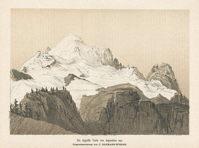 Die Aiguille Verte von Argentière aus.