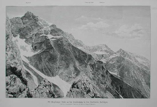 Die Ausburger hutte an der Parseierspitze in den Nordtiroler Kalkalpen