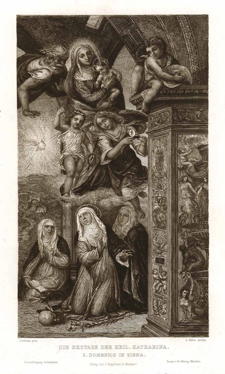 Die ekstase der heil, katharina. S. Domenico in Siena