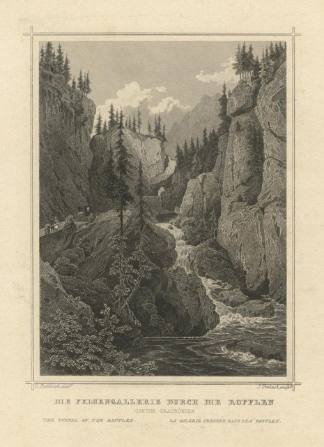 Die Felsengallerie durch die Rofflen Canton Graubunden