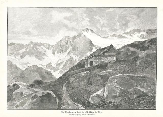 Die Magdeburger hutte im Plerschthal in Tirol