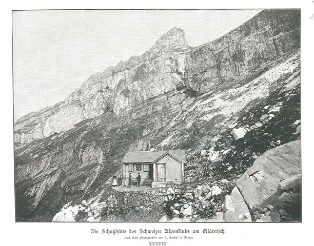 Die Schutzhutte des Schweizer Alpenclubs am Glarnisch