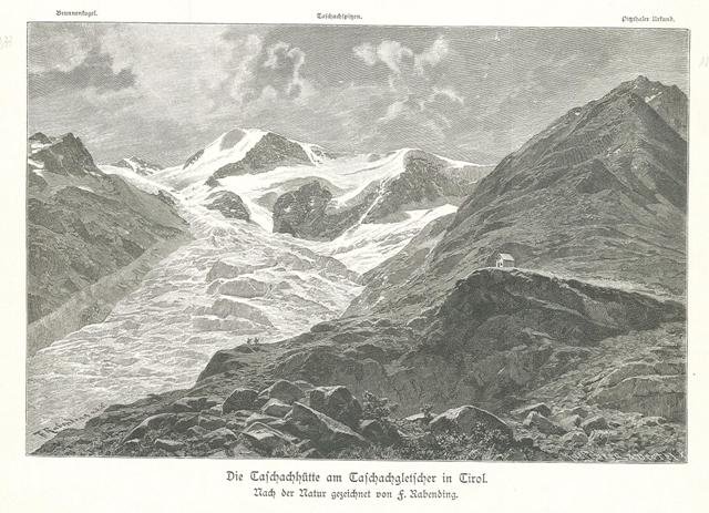 Die Taschachhutte am Taschachgletscher in Tirol