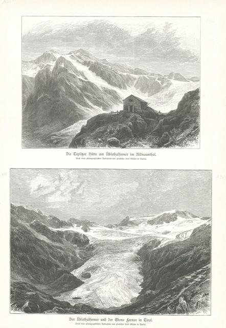 Die Teplitzer hutte am Ublethalferner im Ridnaunthal