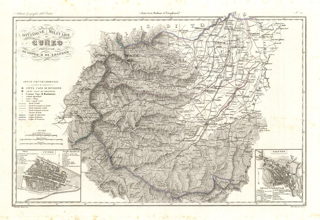 Divisione Militare di Cuneo. Provincie di Cuneo e di Saluzzo