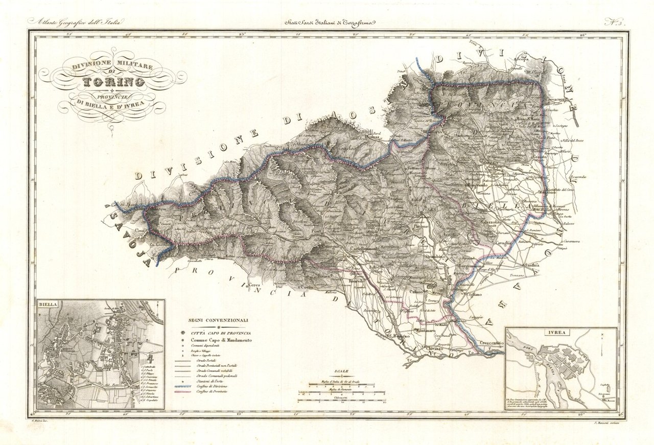 Divisione Militare di Torino. Provincie di Biella e d'Ivrea