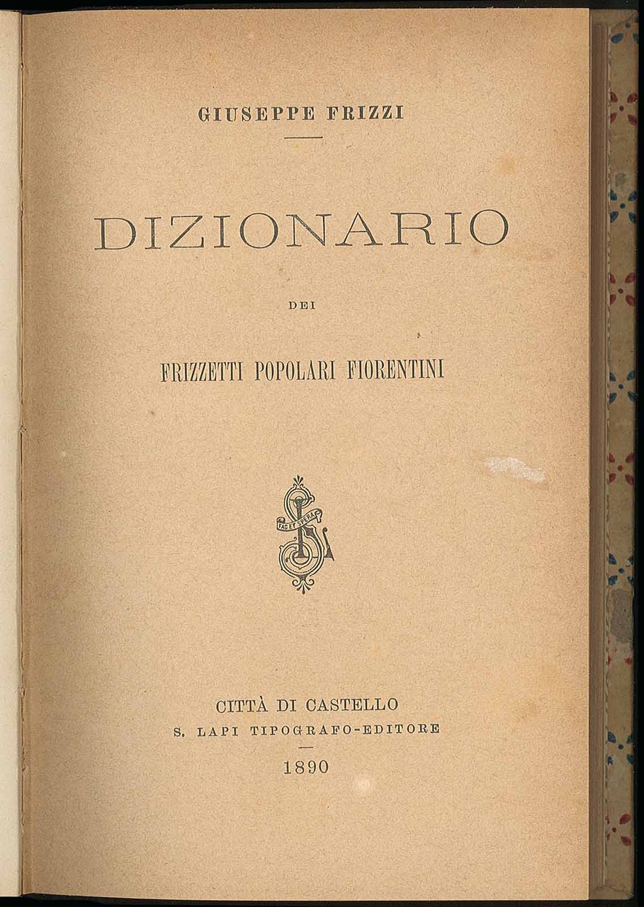 Dizionario dei frizzetti popolari fiorentini