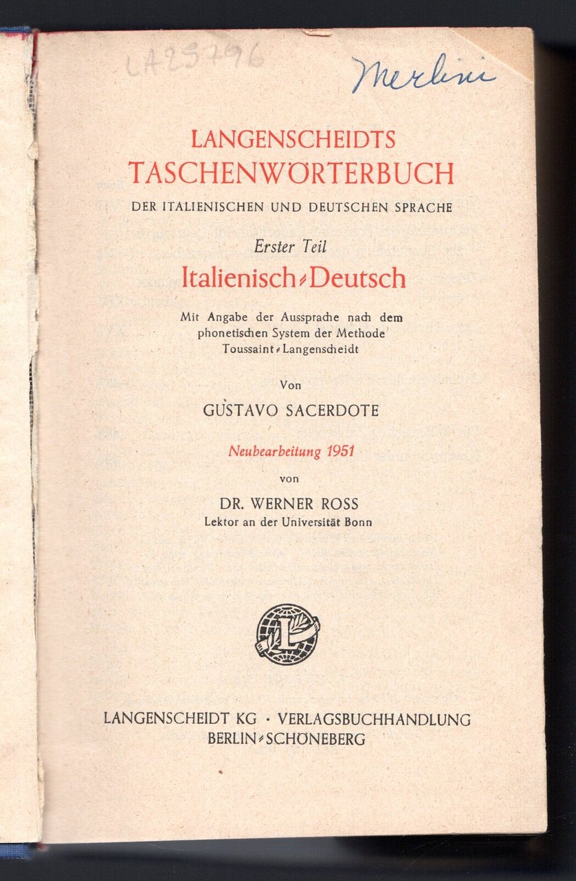 Dizionario Tascabile delle lingue italiana e tedesca