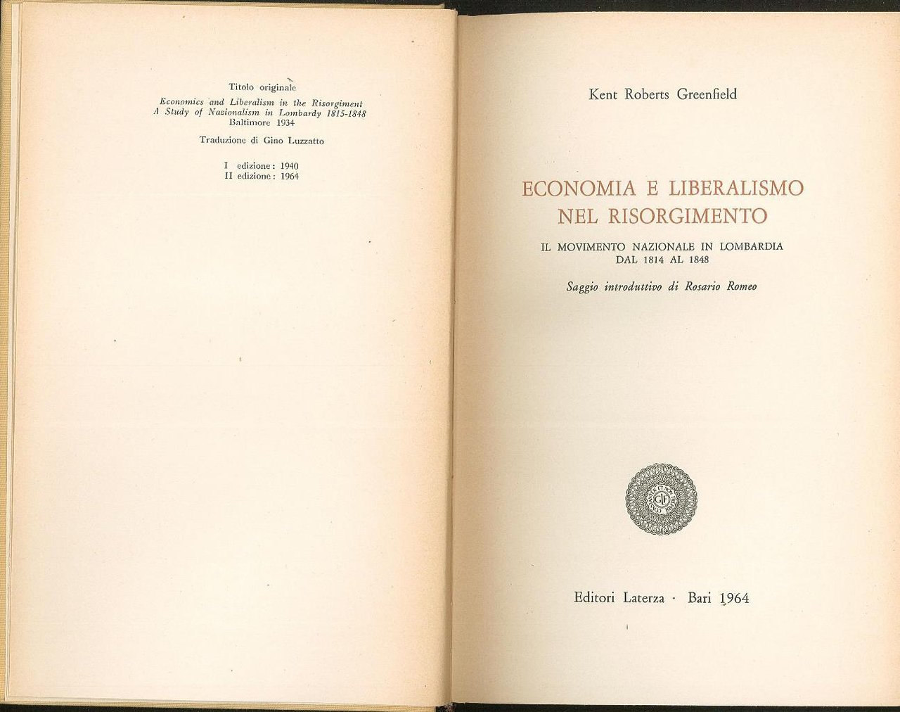 Economia e liberalismo nel Risorgimento