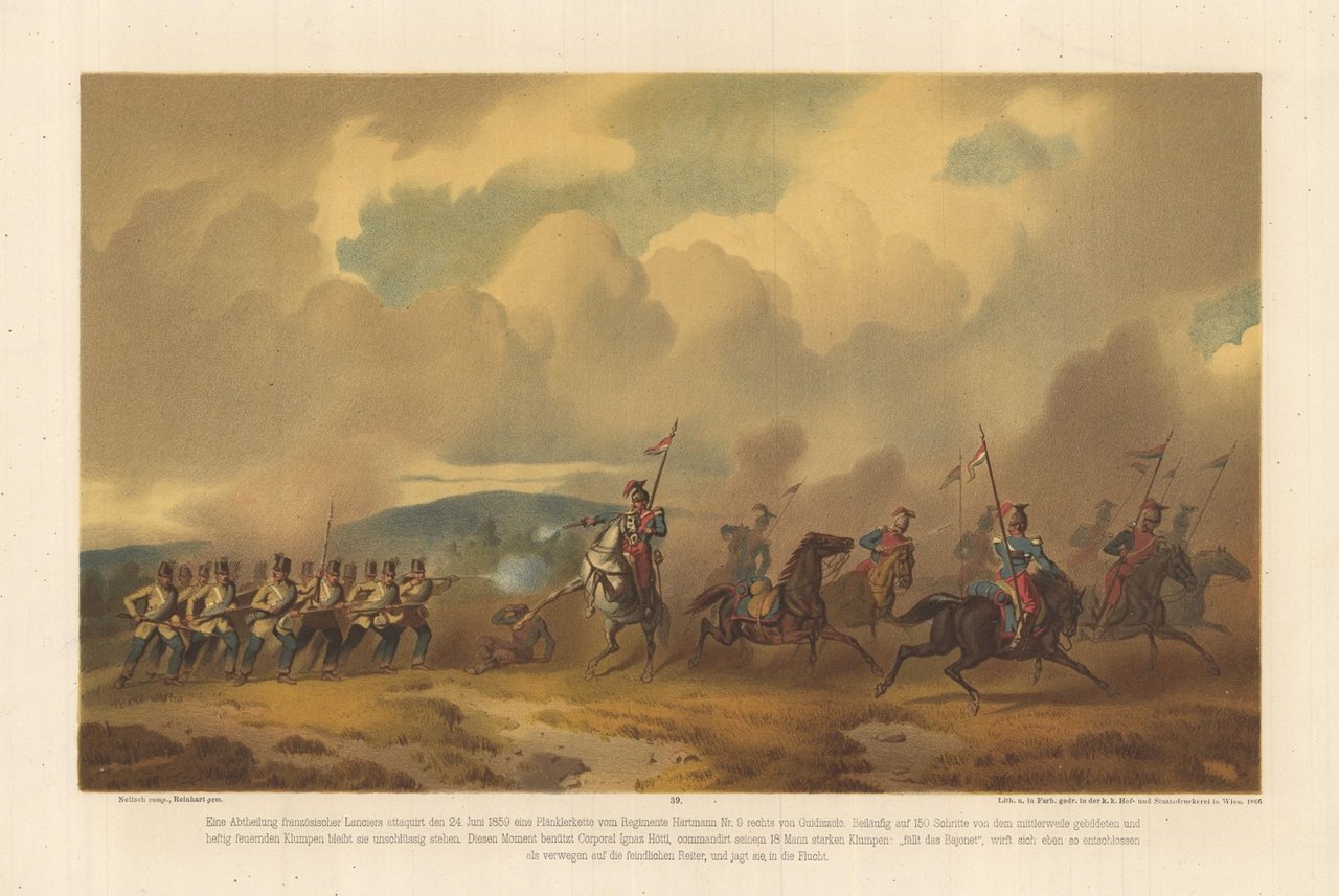 Eine Abtheilung franzosischer attaquirt den 24 Juni 1859.