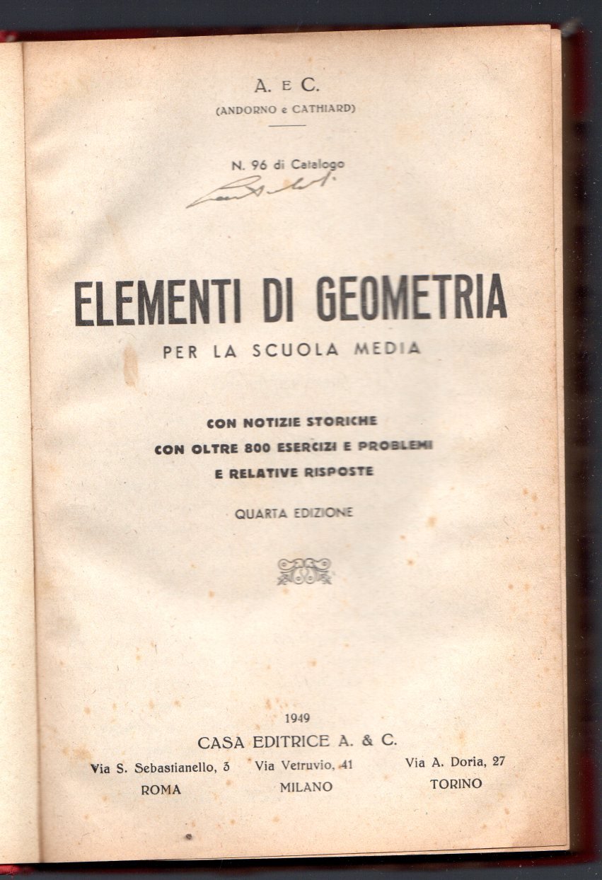 Elementi di Geometria per la scuola media