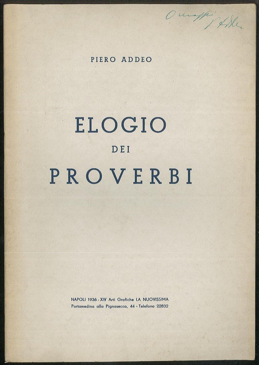Elogio dei proverbi