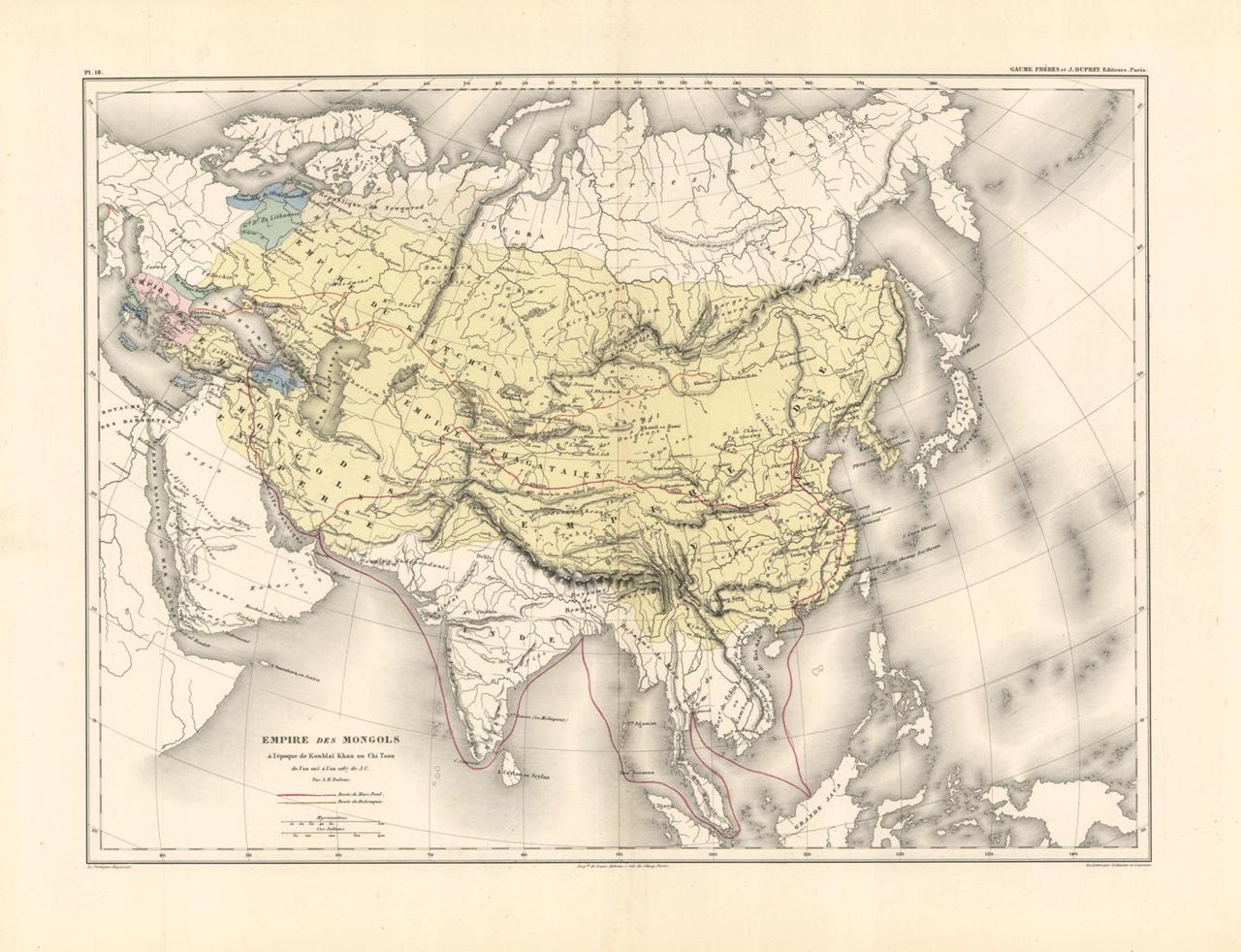 Empire des Mongols à l'époque de Koublai Khan ou Chi …