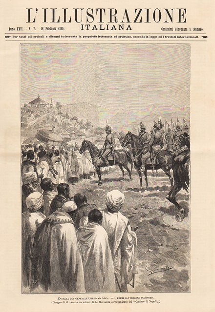 Entrata del generale Orero ad Adua - I preti gli …