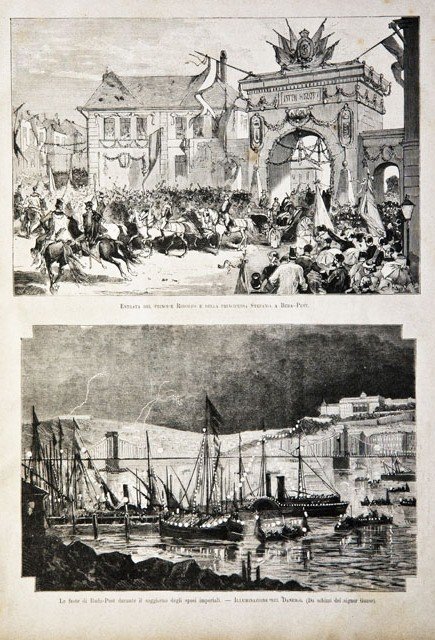 Entrata del principe Rodolfo e della principessa Stefania a Buda-Pest …