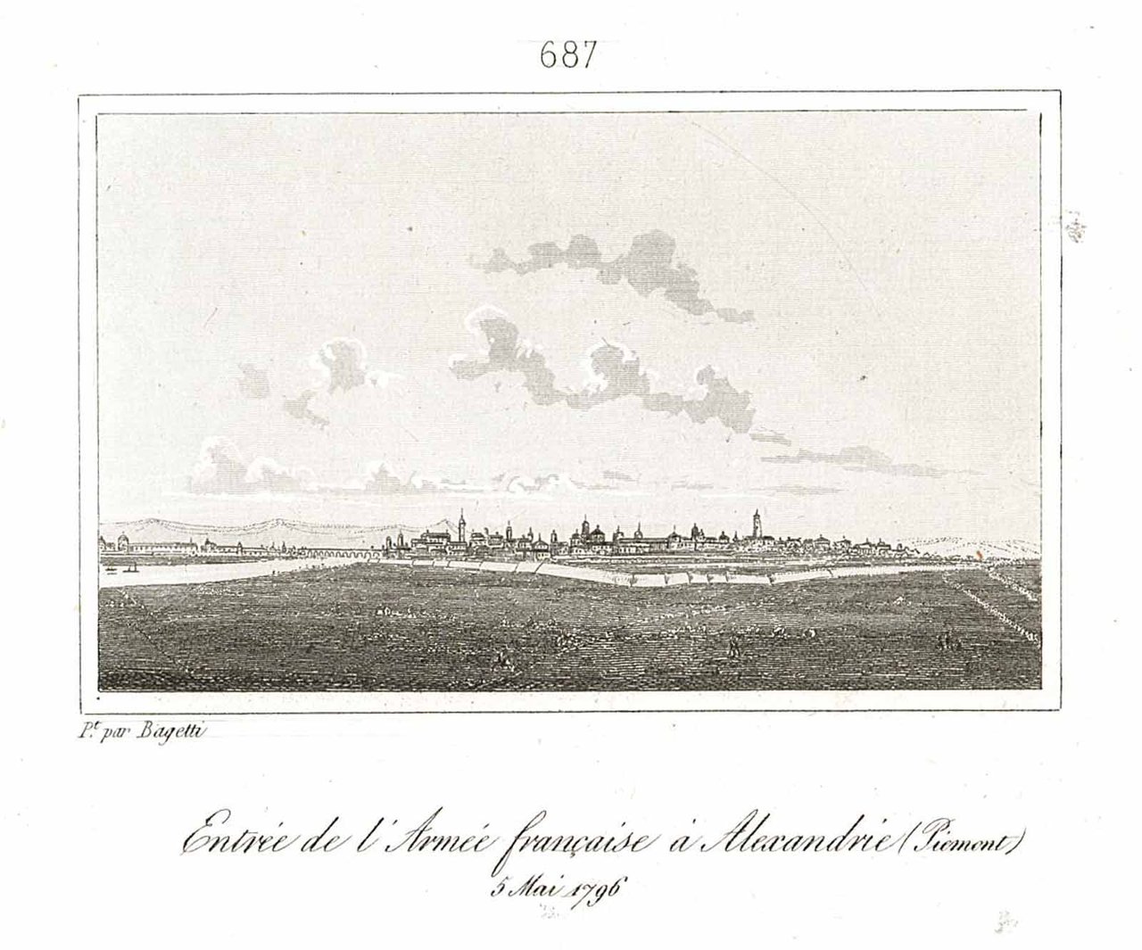 Entrée de l'Armee francaise a Alexandrie (Piemont) 5 Mai 1796
