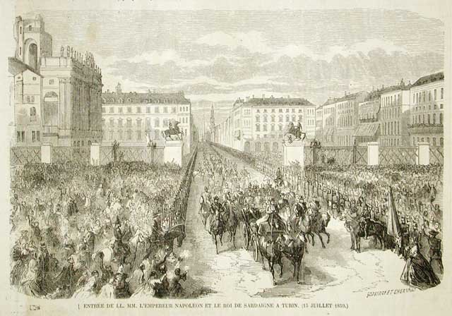 Entree de LL.MM. l'Empereur Napoleon et le Roi de Sardaigne …