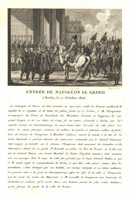 Entrèe de Napolèon le Grand à Berlin, le 27 Octobre …