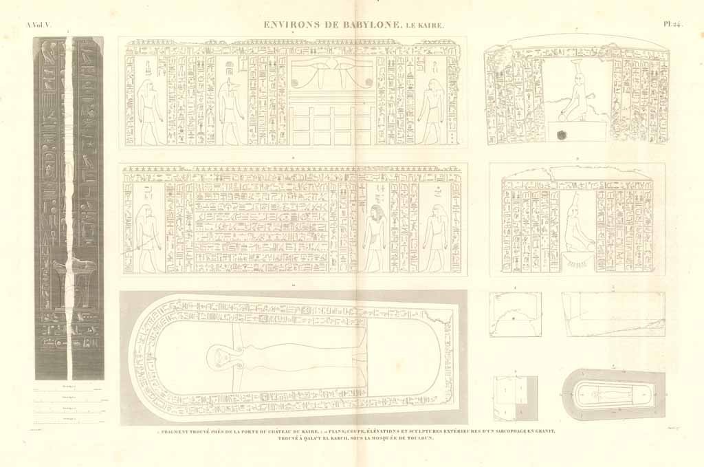 Environs de Babylone. Le Kaire - Fragment trouvè près de …